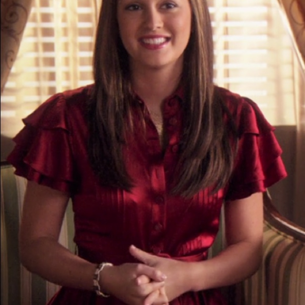 Catherine Malandrino Red Dress Aso Blair Waldorf